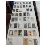16 Binder Sleeves of Vintage Postcards