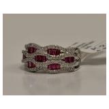 14K Gold Ruby & Diamond Lady's Ring