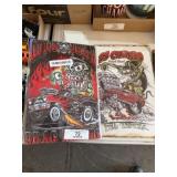 2 Vintage Metal Rat Fink Signs & Miscellaneous.