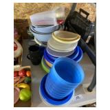 Lot of Plastic Dishes