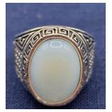 Men's Large Moonstone Ring