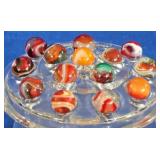 14 'Harvest & Fire' Style Swirl Marbles