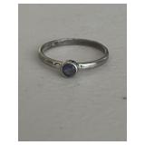 Sterling Silver Smoky Topaz Solitaire Ring