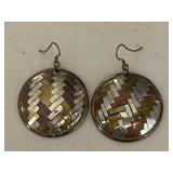 Retro Tri-Color Woven Earrings