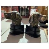 Vintage Bronze Labrador Retriever Bookends