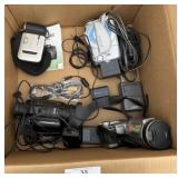Box of Cameras & Movie Cameras