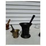 2 Metal Mortar & Pestles