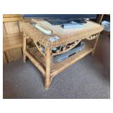 2 Piece Wicker Table Set
