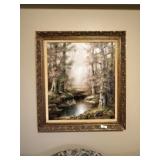 Large Framed Oil On Canvas