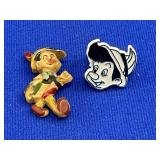 1970's Plastic Pinocchio Ring & Older Pin