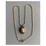 Gold Toned Necklace & Pendant