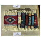 7 Small Native American Rug Coasters