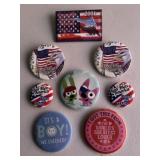 Lot of Collectible American Button Pins