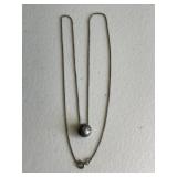 Necklace & Ball Sterling Silver Pendant