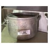 Vintage Decorated Tin Pot
