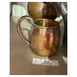 Vintage West Bend Aluminum Co. Solid Copper Mug