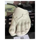 Collectible Plaster Greek Foot Display