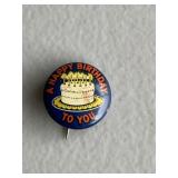 Vintage Happy Birthday Pin