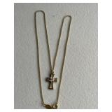 Vintage 14K GF Necklace & Cross Pendant
