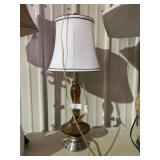 Vintage Lamp with Amber Glass Base