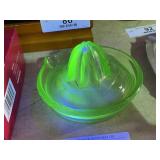 Small Vintage Uranium Glass Juicer