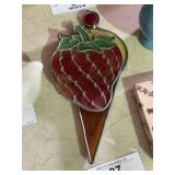 2 Stained Glass Window Pieces