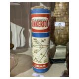 Vintage Tinker Toy Container with Contents