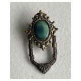 Green Stone Brooch