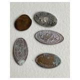 Lot of Smashed Souvenir Coins