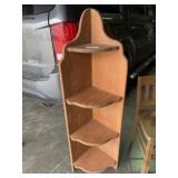 4 Shelf Wooden Corner Shelf