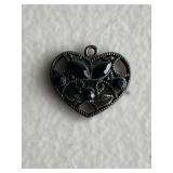Black Stones Heart Pendant
