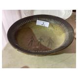 Pottery Bowl & 3 Figures