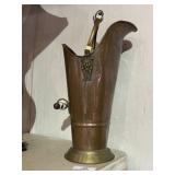 Vintage Copper Fireplace Bin