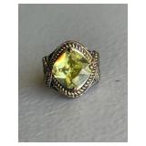 Green Gemstone Dinner Ring