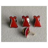 Red Dress, Red Umbrella Pins