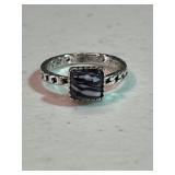 Zebra Jasper Gemstone Ring