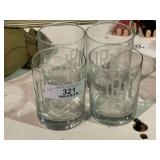 Set of 4 Low Ball Glasses