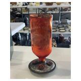 Vintage Glass Hummingbird Feeder