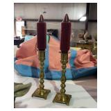 Pair of Brass Candleholders