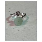 Estate Jade Flower Ring