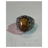 Vintage Estate Men's Tigers Eye Ring
