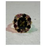 Multi Gemstone Estate Cocktail Ring