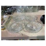 4 Piece Arcoroc Diamond Cut Bowls
