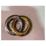 Double Circle Vintage Brooch