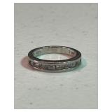 Sterling Silver Channel Set Band Ring