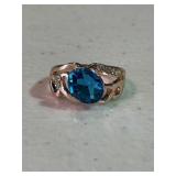 Caribbean Quartz Blue Cocktail Ring