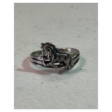 Sterling Silver Horse Ring