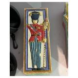 Vintage Toy Soldier Wood Cabinet Wood Box & Lid