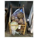 Knitting Items & Vintage Magazine Holder