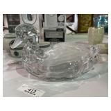 Lalique Crystal Duck Dish